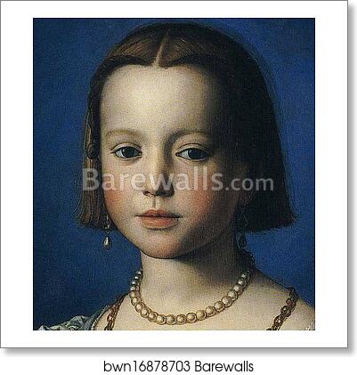 Portrait of Bia de'Medici. Detail by Agnolo Bronzino, Art Print Portrait of Bia de'Medici. Detail by Agnolo Bronzino, Art Print