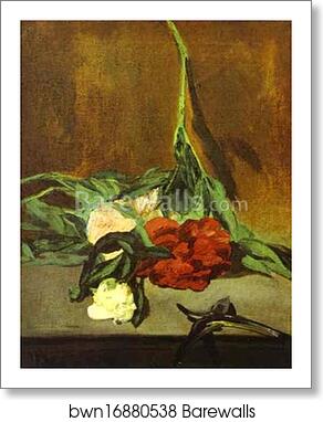 Peony Stem and Shears by Edouard Manet, Art Print