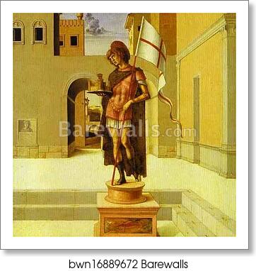 Pesaro Altarpiece. Predella: St. Terence by Giovanni Bellini, Art Print