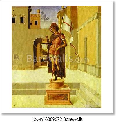 Pesaro Altarpiece. Predella: St. Terence by Giovanni Bellini, Art Print Pesaro Altarpiece. Predella: St. Terence by Giovanni Bellini, Art Print