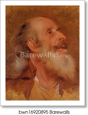 Study of John Staveley's Head for Wright's Second Version of "The Captive, from Sterne" by Joseph Wright Of Derby, Art Print