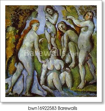 Five Bathers by Paul Cézanne, Art Print