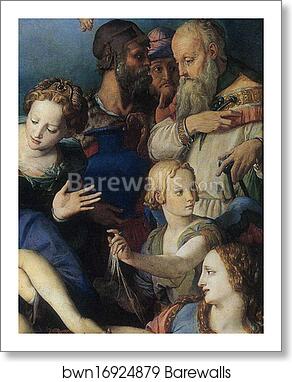 Lamentation. Detail by Agnolo Bronzino, Art Print