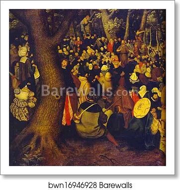 The Testimony of John the Baptist. Detail by Pieter Brueghel The Younger, Art Print The Testimony of John the Baptist. Detail by Pieter Brueghel The Younger, Art Print