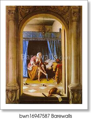 The Morning Toilet by Jan Steen, Art Print