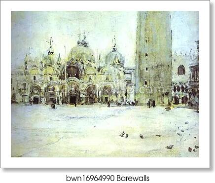 St. Mark Plaza in Venice by Valentin Serov, Art Print