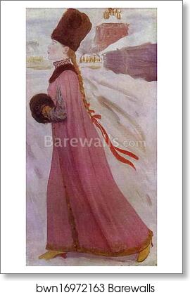 Moscow Girl of the XVII century by Andrey Ryabushkin, Art Print Moscow Girl of the XVII century by Andrey Ryabushkin, Art Print