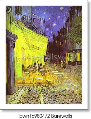 Café Terrace at Night by Vincent Van Gogh, Art Print