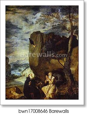 St. Anthony Abbot and St. Paul the Hermit by Diego Velázquez, Art Print St. Anthony Abbot and St. Paul the Hermit by Diego Velázquez, Art Print