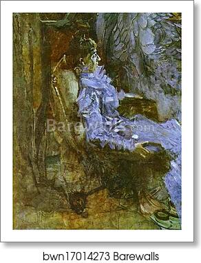 Lady in a Violet Dress (Portrait of Nadezhda Zabela-Vrubel, the Artist's Wife) by Mikhail Vrubel, Art Print Lady in a Violet Dress (Portrait of Nadezhda Zabela-Vrubel, the Artist's Wife) by Mikhail Vrubel, Art Print
