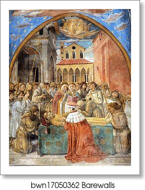 Death and Ascention of St. Francis by Benozzo Gozzoli, Art Print