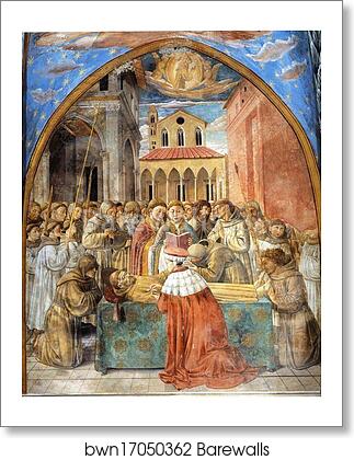 Death and Ascention of St. Francis by Benozzo Gozzoli, Art Print Death and Ascention of St. Francis by Benozzo Gozzoli, Art Print
