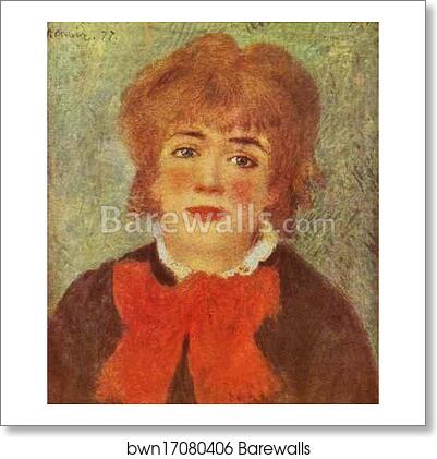 Portrait of the Actress Jeanne Samary by Pierre-Auguste Renoir, Art Print Portrait of the Actress Jeanne Samary by Pierre-Auguste Renoir, Art Print