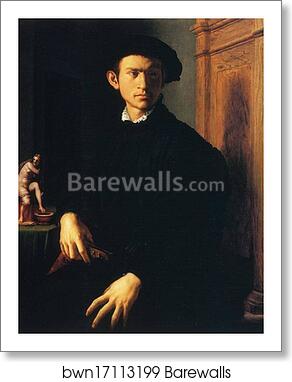 Portrait of Young Man with a Lute by Agnolo Bronzino, Art Print