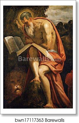 Saint Jerome in the Wilderness by Jacopo Robusti, Called Tintoretto, Art Print Saint Jerome in the Wilderness by Jacopo Robusti, Called Tintoretto, Art Print