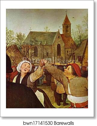 The Peasant Dance. Detail by Pieter Bruegel The Elder, Art Print The Peasant Dance. Detail by Pieter Bruegel The Elder, Art Print