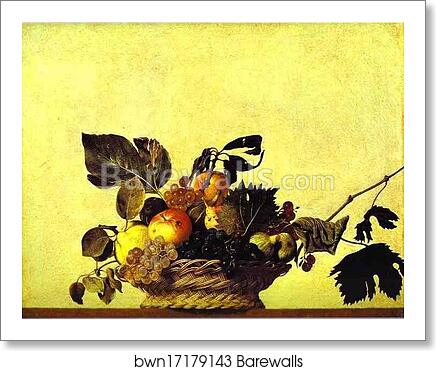 Still Life with a Basket of Fruit by Caravaggio, Art Print