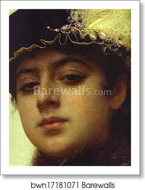 Unknown Woman by Ivan Kramskoy, Art Print