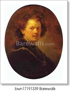 Self-Portrait Bareheaded by Rembrandt Harmenszoon Van Rijn, Art Print