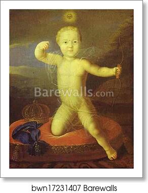 Portrait of the Tsarevich Peter Petrovich as Cupid by Louis Caravaque, Art Print Portrait of the Tsarevich Peter Petrovich as Cupid by Louis Caravaque, Art Print