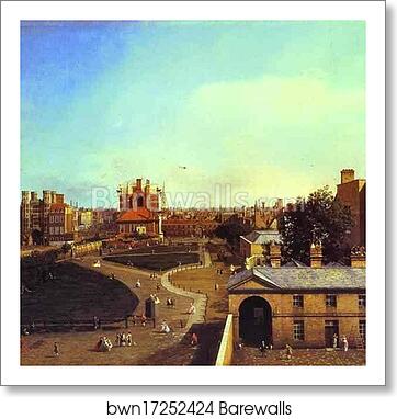 London: Whitehall and the Privy Garden from Richmond House by Giovanni Antonio Canale, Called Canaletto, Art Print