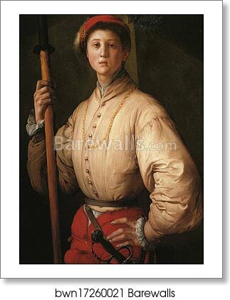 The Halberdier (Cosimo I de' Medici) by Jacopo Carrucci, Known As Pontormo, Art Print The Halberdier (Cosimo I de' Medici) by Jacopo Carrucci, Known As Pontormo, Art Print