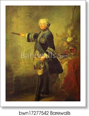Portrait of Frederick II by Antoine Pesne, Art Print