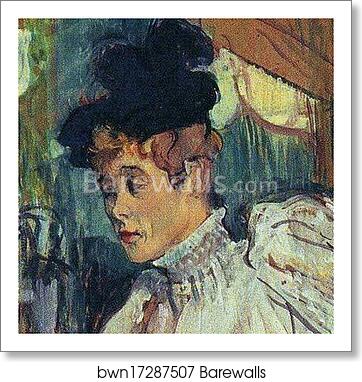Jane Avril Dancing. Detail by Henri De Toulouse-Lautrec, Art Print