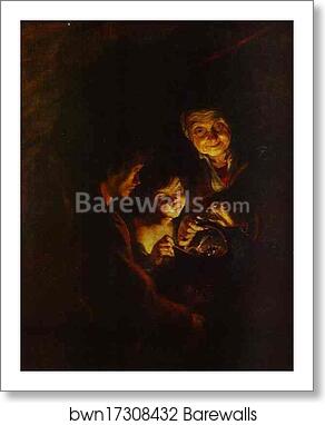 An Old Woman with a Chafing-Dish by Peter Paul Rubens, Art Print