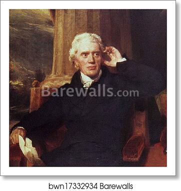Sir Francis Baring, 1st. Bart. (1740-1810), John Baring (1730-1816) and Charles Wall. Detail by Sir Thomas Lawrence, Art Print