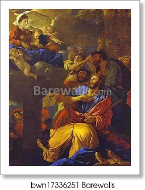 The Virgin of the Pillar Appearing to St. James the Greater by Nicolas Poussin, Art Print The Virgin of the Pillar Appearing to St. James the Greater by Nicolas Poussin, Art Print