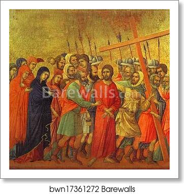 Maestà (back, central panel) The Road to Calvary by Duccio Di Buoninsegna, Art Print Maestà (back, central panel) The Road to Calvary by Duccio Di Buoninsegna, Art Print