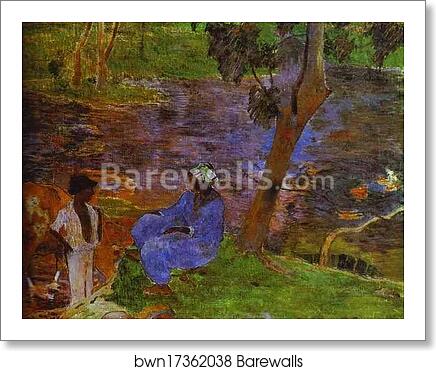 At the Pond by Paul Gauguin, Art Print