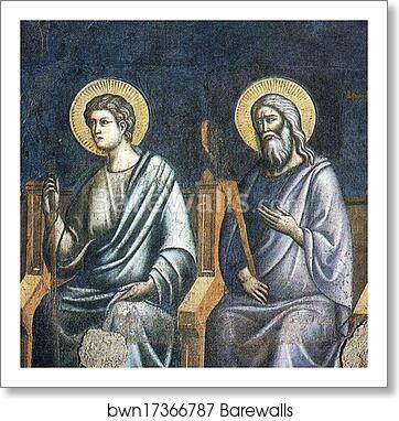 The Last Judgment. Seated Apostles. Detail by Pietro Cavallini, Art Print