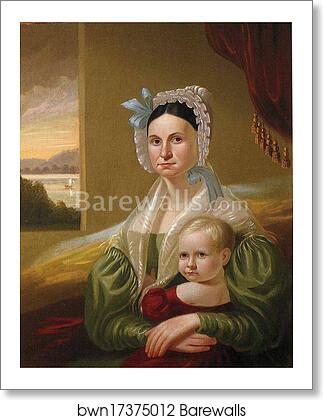 Mrs. David Steele Lamme and Son William Wirt by George Caleb Bingham, Art Print Mrs. David Steele Lamme and Son William Wirt by George Caleb Bingham, Art Print