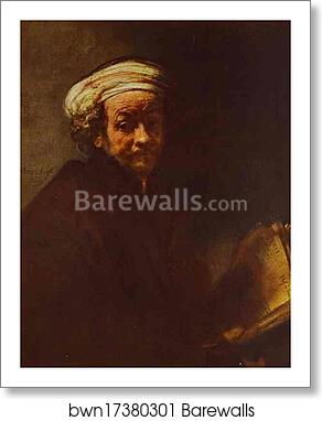 Self-Portrait as St. Paul by Rembrandt Harmenszoon Van Rijn, Art Print