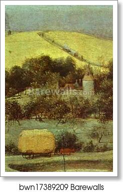 The Corn Harvest (August). Detail by Pieter Bruegel The Elder, Art Print