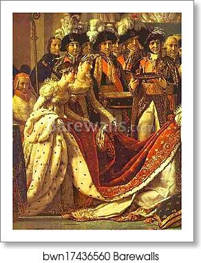 Consecration of the Emperor Napoleon I and Coronation of the Empress Josephine in the Cathedral of Notre-Dame de Paris on 2 December 1804. Detail by Jacques-Louis David, Art Print