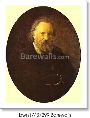 Portrait of the Author Alexander Herzen by Nikolay Gay, Art Print