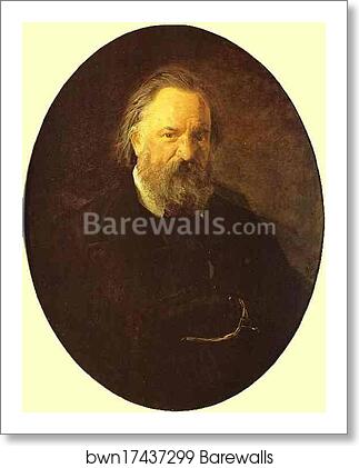 Portrait of the Author Alexander Herzen by Nikolay Gay, Art Print Portrait of the Author Alexander Herzen by Nikolay Gay, Art Print