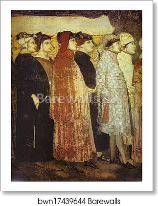 Allegory of Good Government. Detail by Ambrogio Lorenzetti, Art Print Allegory of Good Government. Detail by Ambrogio Lorenzetti, Art Print