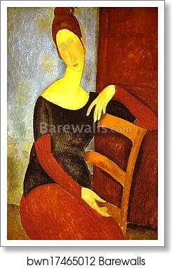 Portrait of Jeanne Hébuterne (1898 -1920), Common-Law Wife of Amedeo Modigliani by Amedeo Modigliani, Art Print