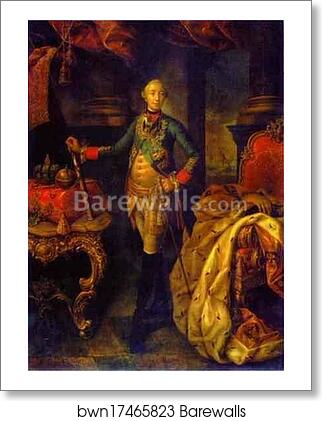 Portrait of Emperor Peter III by Aleksey Antropov, Art Print Portrait of Emperor Peter III by Aleksey Antropov, Art Print