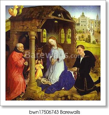 Middelburg Altarpiece. Nativity. Detail by Rogier Van Der Weyden, Art Print Middelburg Altarpiece. Nativity. Detail by Rogier Van Der Weyden, Art Print