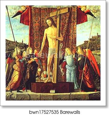 Christ with the Symbols of the Passion Surrounded by Angels by Vittore Carpaccio, Art Print Christ with the Symbols of the Passion Surrounded by Angels by Vittore Carpaccio, Art Print