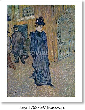 Jane Avril sortant du Moulin Rouge / Jane Avril Leaving the Moulin Rouge by Henri De Toulouse-Lautrec, Art Print Jane Avril sortant du Moulin Rouge / Jane Avril Leaving the Moulin Rouge by Henri De Toulouse-Lautrec, Art Print