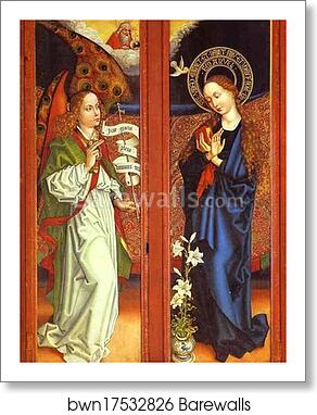 The Annunciation by Martin Schongauer, Art Print