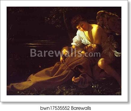 St. Francis in Ecstasy by Caravaggio, Art Print