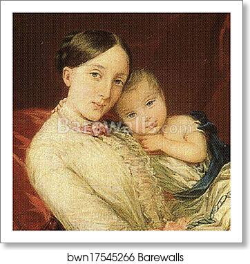 Grand Duchess Maria Nikolaevna with Her Children. Detail by Christina Robertson, Art Print Grand Duchess Maria Nikolaevna with Her Children. Detail by Christina Robertson, Art Print