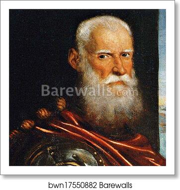 Portrait of Sebastiano Venier. Detail by Jacopo Robusti, Called Tintoretto, Art Print